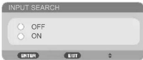 INPUT SEARCH OFF ON ENTER EXIT