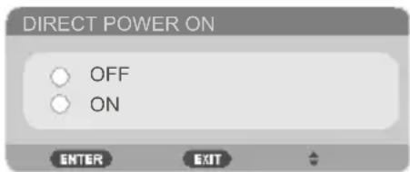 DIRECT POWER ON OFF ON ENTER EXIT