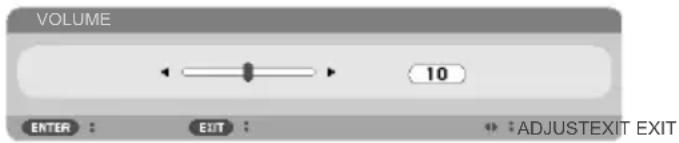 VOLUME 10 ENTER : EXIT : ADJUSTEXIT EXIT