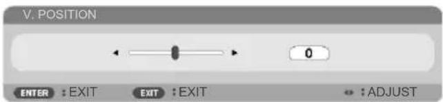 V. POSITION 0 ENTER : EXIT EXIT : EXIT : ADJUST