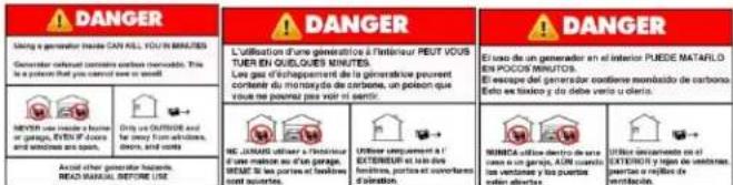 Lifan Pressure Storm 2500 - Hazard Symbols and Meanings - 2