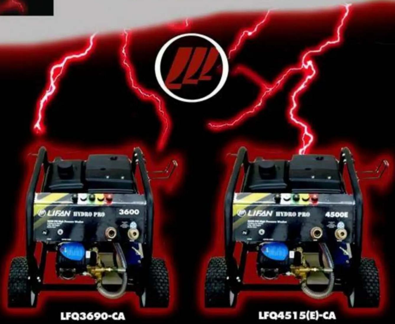 LIFAN HYDRO PRO 3600 HFQ3690-CA LIFAN HYDRO PRO 4500E HFQ4515(E)-CA