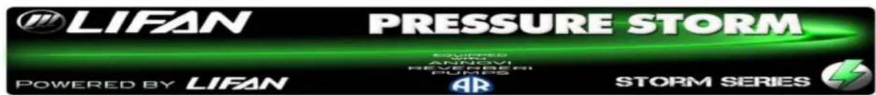 LIFAN PRESSURE STORM POWERED BY LIFAN AR STORM SERIES