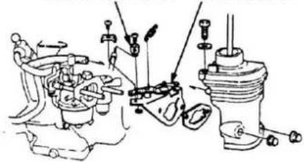 Technical line drawing of an engine cylinder assembly with crankshaft and valve components (no text or labels)