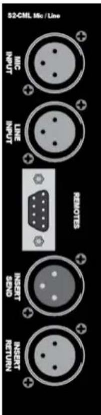 S2-CML Mic /Line MIC INPUT LINE INPUT REMOSES INSERT SEND INSERT RETURN