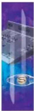 Abstract digital illustration with a stylized 'S' and layered geometric shapes against a purple background (no text or symbols)