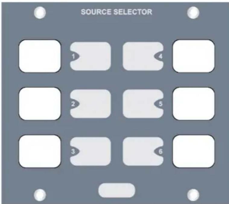 SOURCE SELECTOR 1 4 2 5 3 6