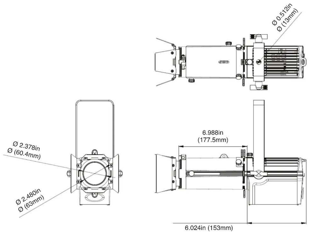 Adj Encore Profile Mini WW - 25-50 LENS INSTALLED - 1