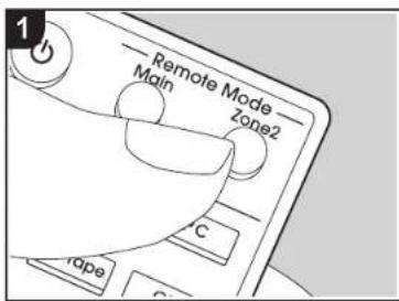 1 Remote Mode Main Zone2 C Dape
