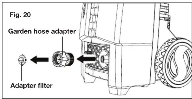 Sun Joe SPX2598-RM - Clean the Adapter Filter and the Nozzle - 1