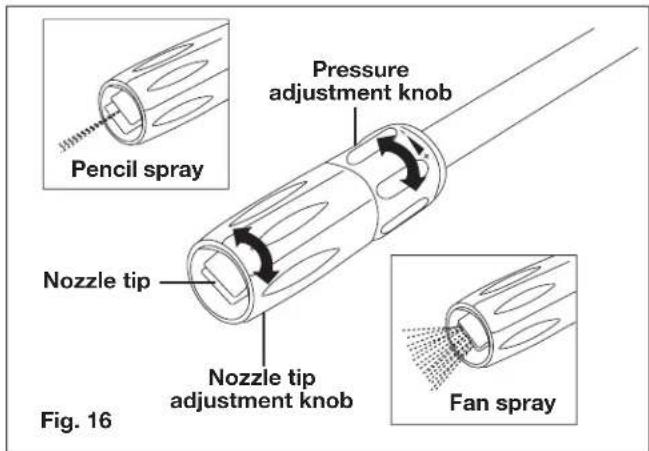 Sun Joe SPX2598-RM - Using the adjustable spray nozzle - 1