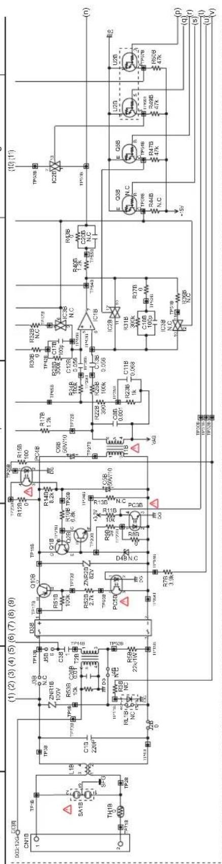(1) (2) (3) (4) (5) (6) (7) (8) (9) CN1B 1 TP1B SA1B L1B TH1B 2 TP1B TP2B C1B Z20F C3B R53B 10k Q10B J38 N.C TP13B J5B C3B TP17B TP73B Q1B E TP20B R14B 8.2K TP25B 0 TP25B R15B 100 PC4B C6B 50V/10 TP72B R24B 100k TP45B R30B 0 TP42B C17B 300K TP47B C12B 0.056 IC3B N.C TP45B IC3B N.C TP53B IC1B T54B R40B 1.2k TP55B R43B C20B N.C TP55B (10) (11) TP53B IC2B TP51B (n) (2) (3) (4) (5) (6) (7) (8) (9) (10) (2) (3) (4) (5) (6) (7) (8) (9) (11) (2) (3) (4) (5) (6) (7) (8) (9) (11) (2) (3) (4) (5) (6) (7) (8) (9) (11) (2) (3) (4) (5) (6) (7) (8) (9) (11) (2) (3) (4) (5) (6)