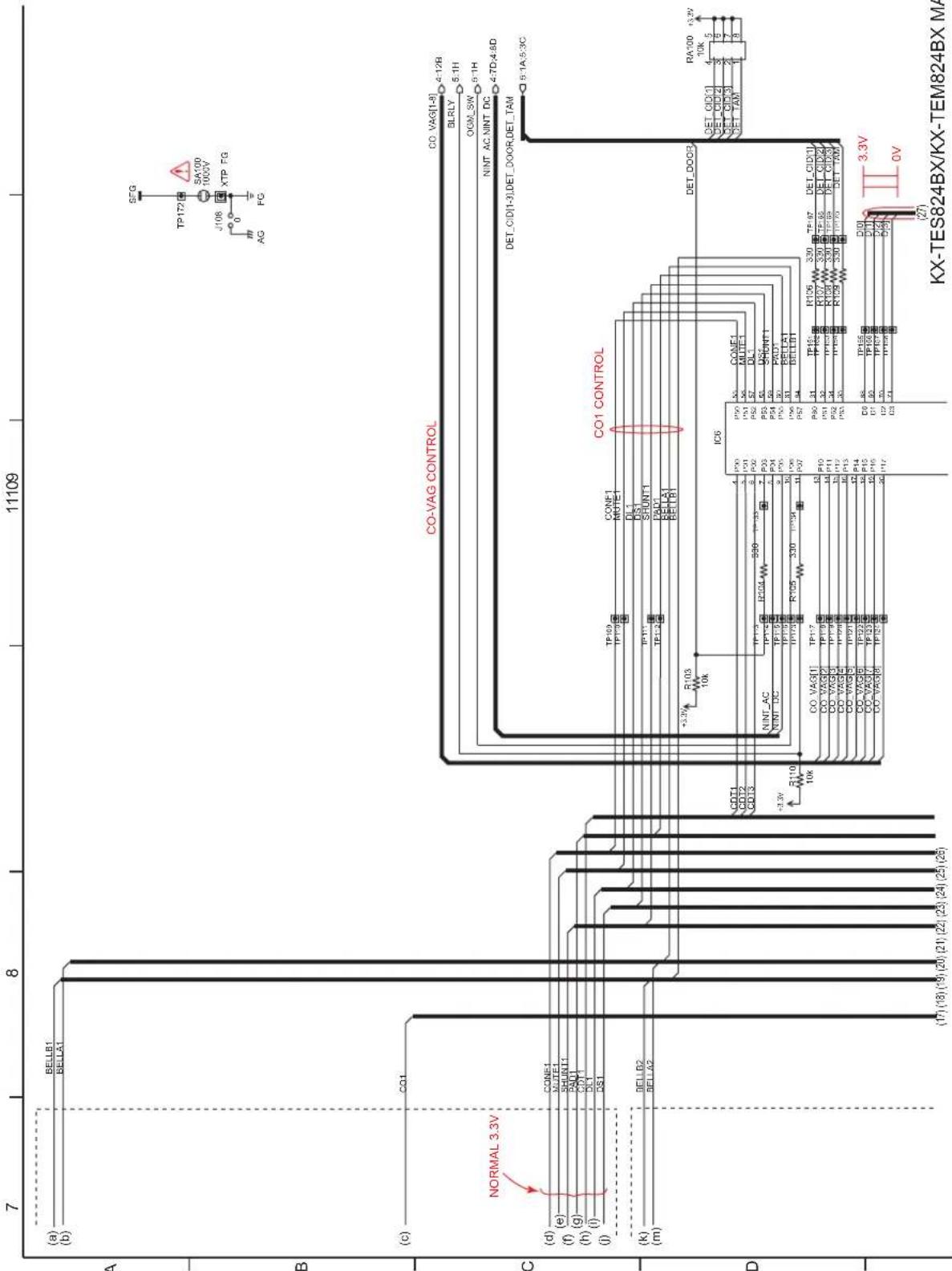 PANASONIC KX-TE82461X - SCHEMATIC DIAGRAM (KX-TES824BX/KX-TEM824BX) - 11