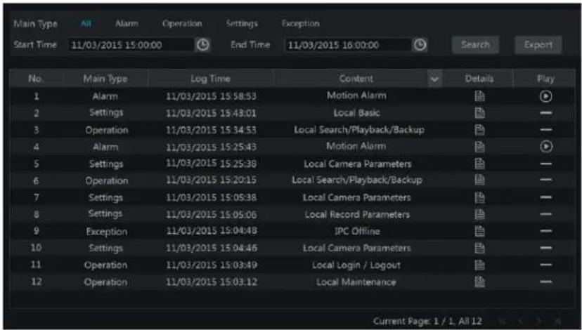 Speco Technologies H24WHRL - View Log - 1