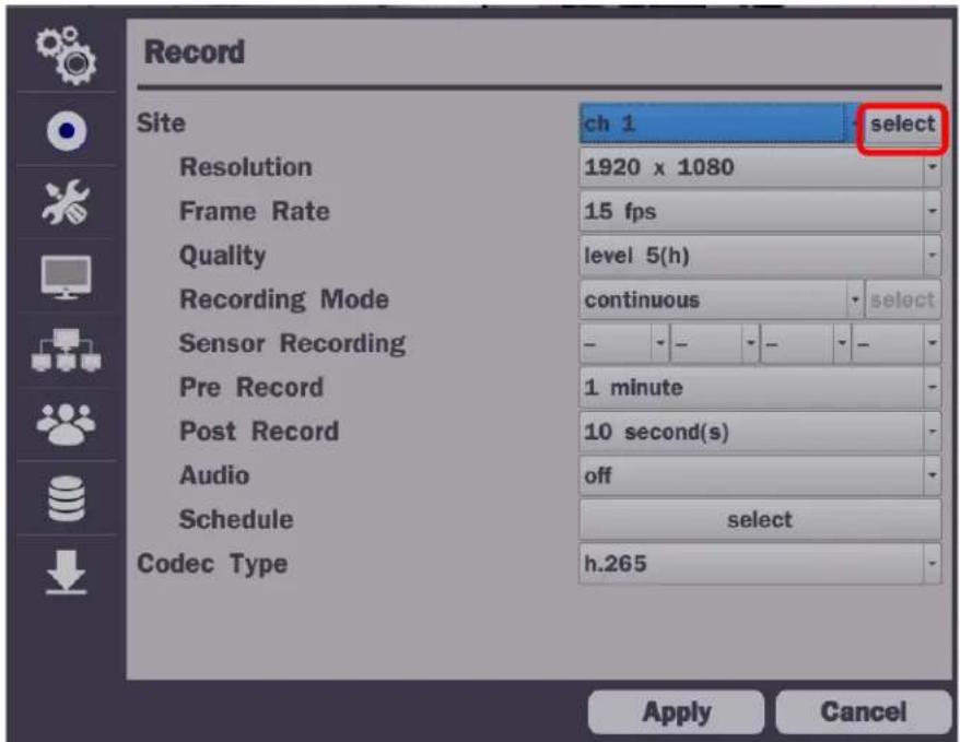 Speco Technologies D16WVN - 4-3. Setup - Record Mode - 1