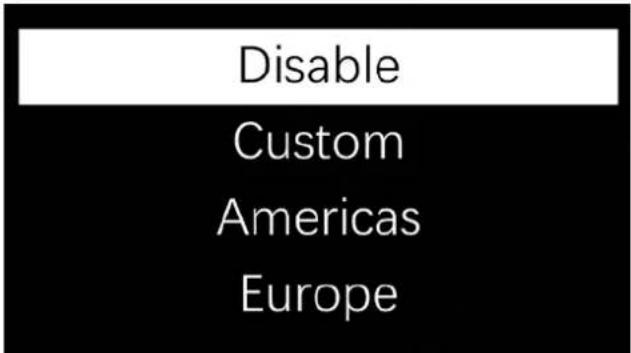 Disable Custom Americas Europe