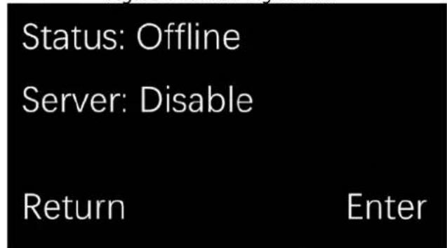 Status: Offline Server: Disable Return Enter