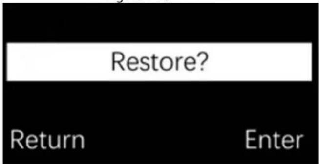 Restore? Return Enter