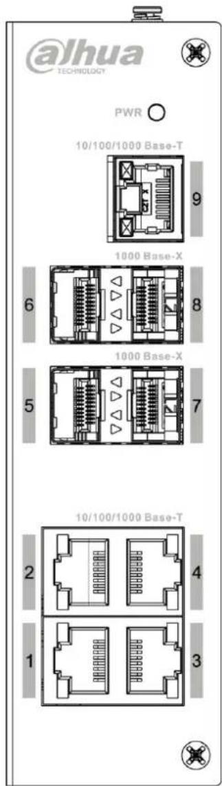 @lhua TECHNOLOGY PWR 10/100/1000 Base-T 9 1000 Base-X 6 8 1000 Base-X 5 7 10/100/1000 Base-T 2 4 1 3