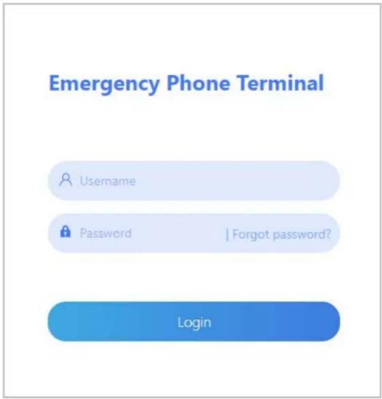 Emergency Phone Terminal Username Password | Forgot password? Login