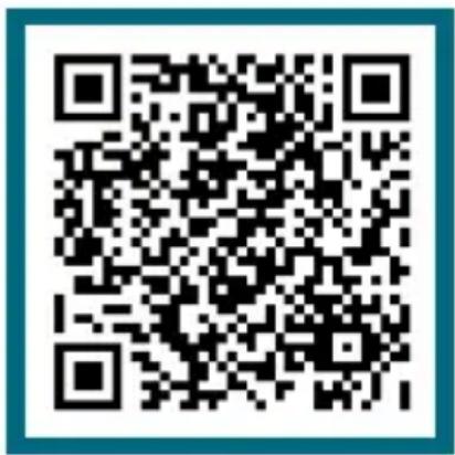 QR code image with a blue border, no visible text or symbols beyond the matrix pattern