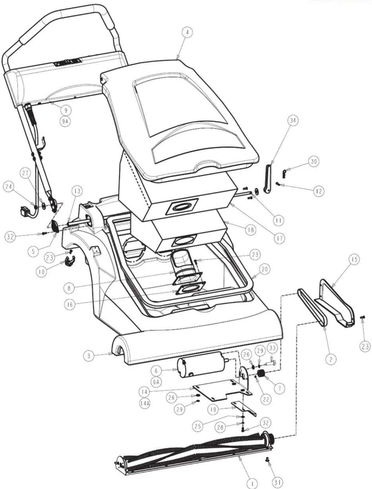 Technical diagram of a car seat assembly with numbered parts for identification