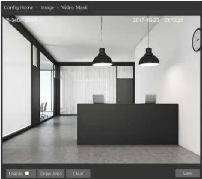 Config Home - Image - Video Mask 18-340/PSMVF 2017-10-23 10-12-29 Enable Draw Area Clear Save