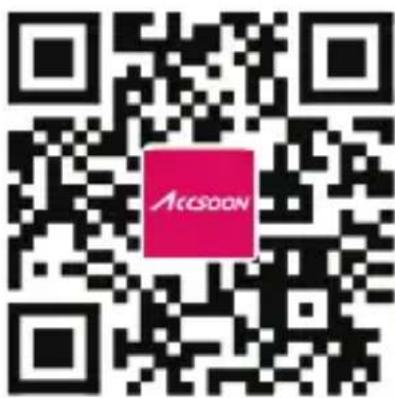 QR code with central pink logo containing the text 'Accsodon'