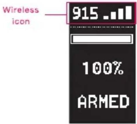 Wireless icon 915 ... 100% ARMED