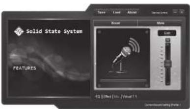 Solid State System FEATURES State Load About Description Reset Move Control ED | Effect | Inv. | Visual F1 Current Sound Testing Update /