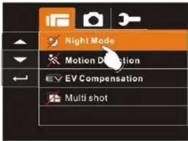 Night Mode Motion Detection EV EV Compensation Multi shot