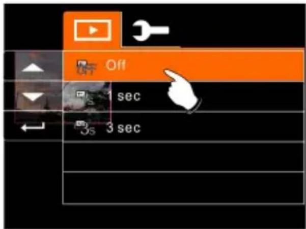 Off 1 sec 3 sec