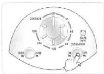 CONTINUE OFF 50 180 40 90 120 HIGH LOW ON OFF THERS INCH OSCILLATION