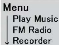 SANDISK Sansa M200 - The Top Level Menu - 1