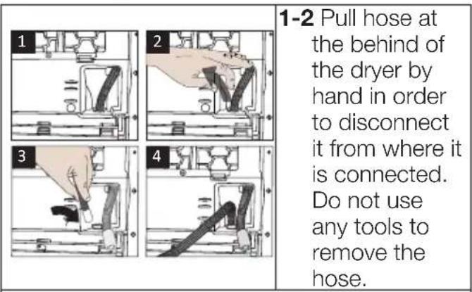 BEKO DF7439SXUV - Connecting the water drain hose - 1