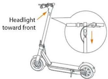 Headlight toward front