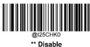 @125CHK0 ** Disable