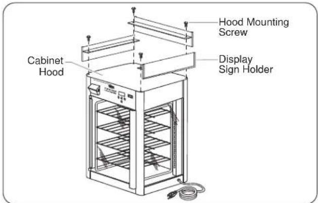 Cabinet Hood Hood Mounting Screw Display Sign Holder