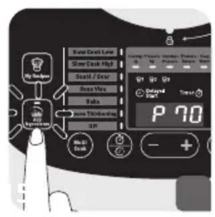 My Budget Slow Cook Level Slow Cook High Sound / See Sound View Sinks Slow Thickening 3.01 Slow Off Dash P 70 + - +