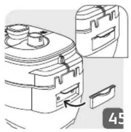 Technical line drawing of a mechanical component with an inset view showing a close-up of a detail (no text or symbols)