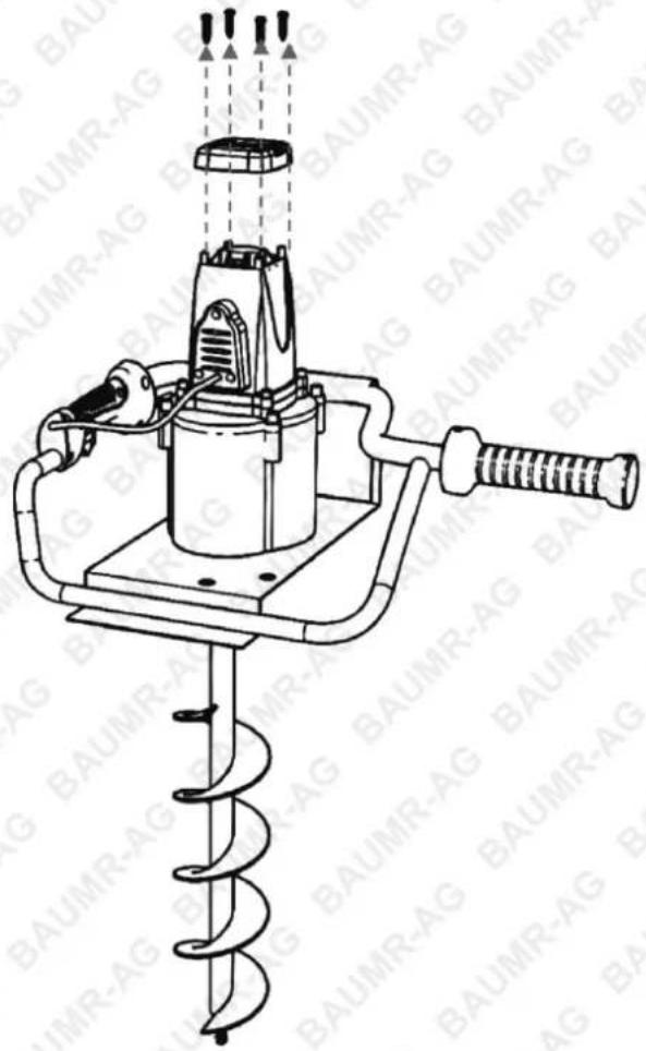 Technical diagram of a BAUMR-AG electrical sensor with labeled components and wiring connections