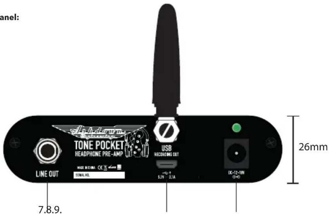 anel: TONE POCKET HEADPHONE PRE-AMP USB RECORDING OUT LINE OUT 7.8.9. 5.2V 2.2A DC-12-10V 26mm