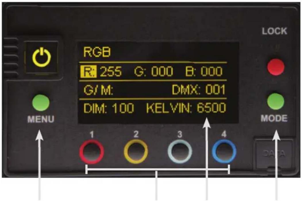 Kino Flo Diva-Lite 20 LED - Control Panel - RGB Mode - 1