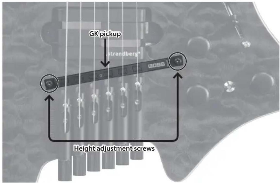 BOSS Strandberg V-BDN - About GK Pickup Height - 1