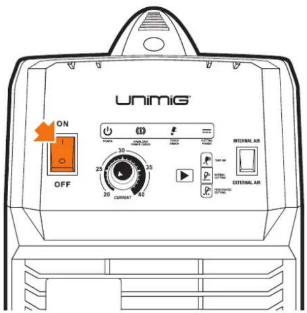 UNiMiG ON OFF POWER PANOR GATE POWER SWITCH TOMA DRUM LEFTING POWER 30 25 35 20 CURRENT 40 INTERNAL AIR TAXI 180 EXTERNAL AIR