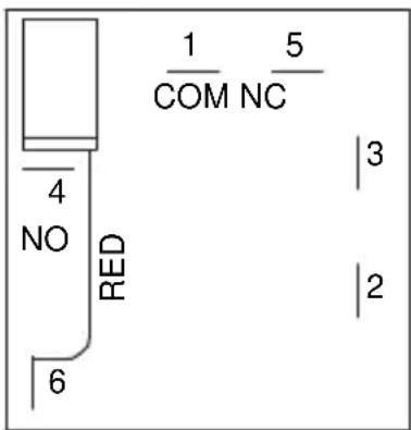 1 COM NC 5 4 NO RED 6 3 2