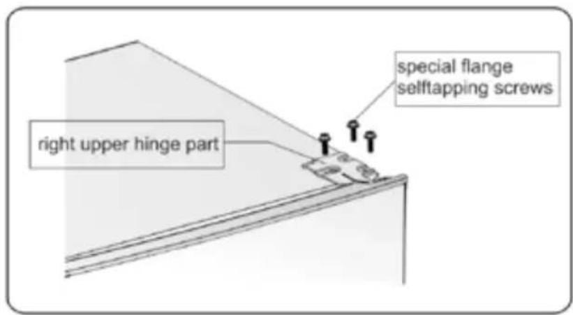 special flange selftapping screws right upper hinge part