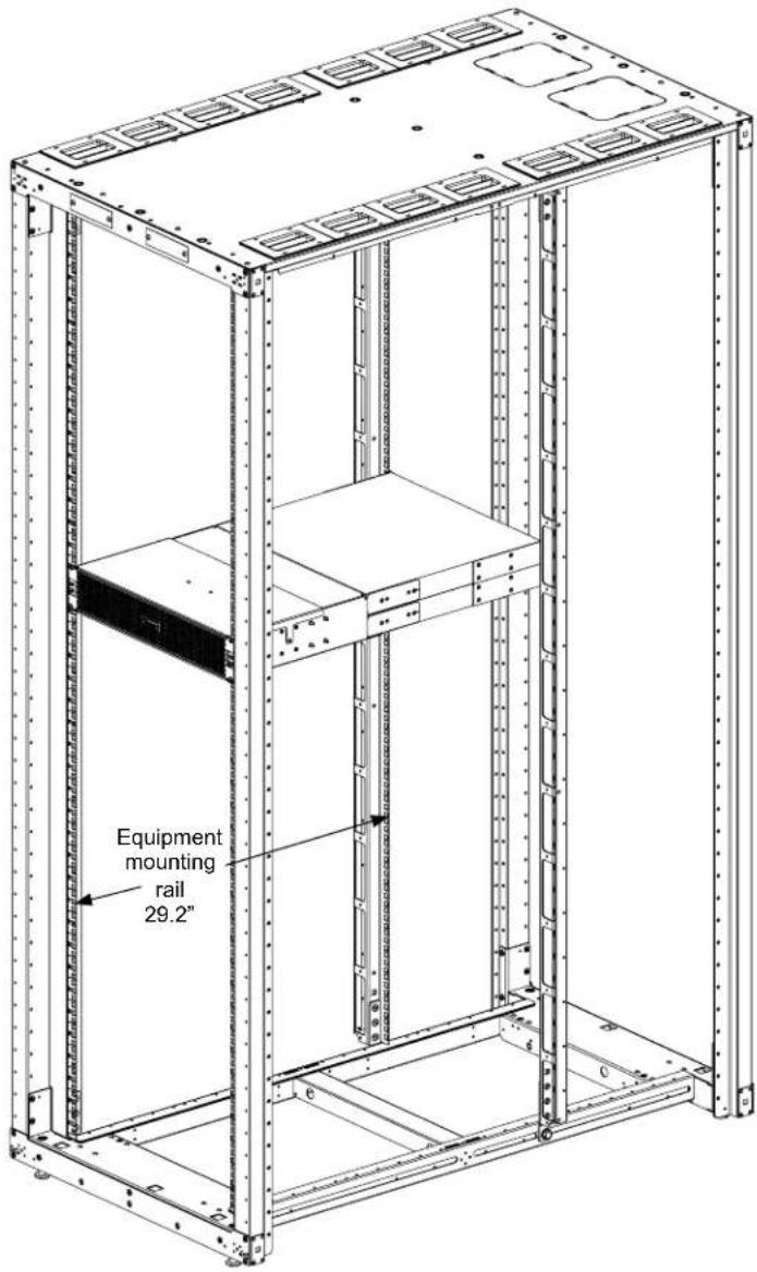 Equipment mounting rail 29.2"