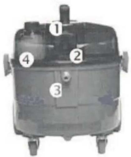 Labeled diagram of a mechanical device with numbered components