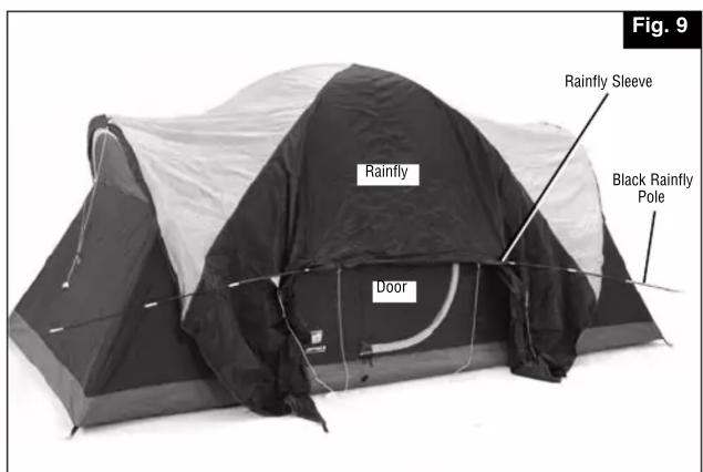 Fig. 9 Rainfly Sleeve Black Rainfly Pole Rainfly Door